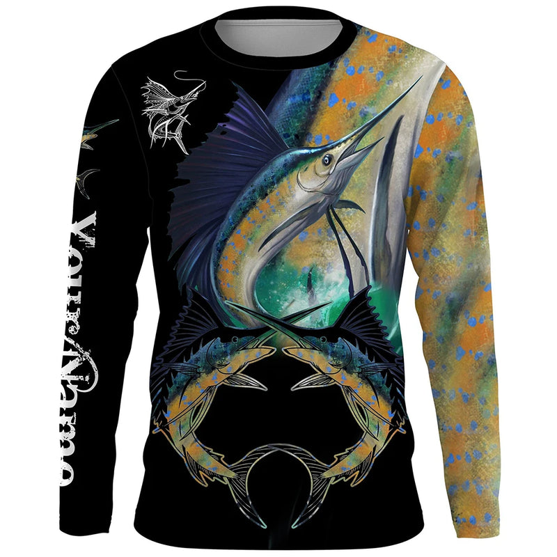Camiseta Hombre Manga Larga Estampada Secado Rápido Deportiva