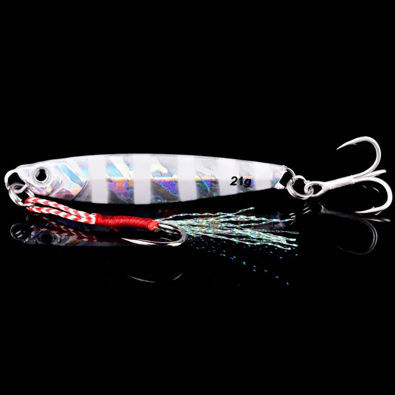 Set de 3, 5 o 8 señuelos metálicos tipo jig de 7g a 60g para pesca en mar
