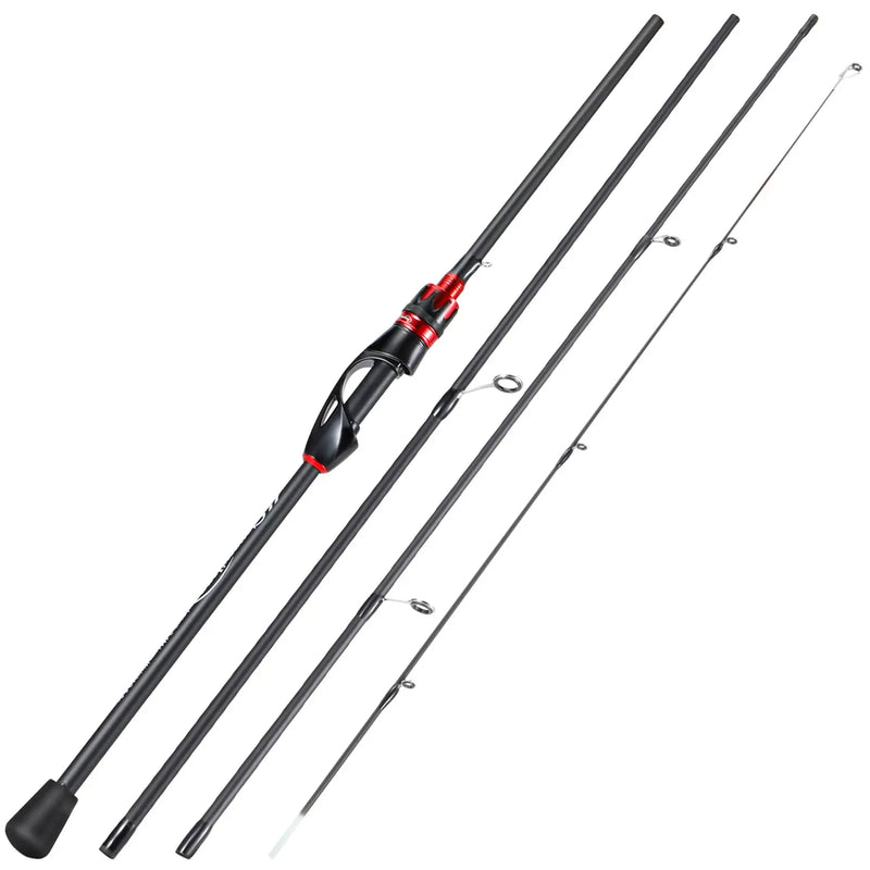 Caña Sougayilang spinning/casting 2.1m, 4 secciones, carbono ultraligero, isca 0.8-5g