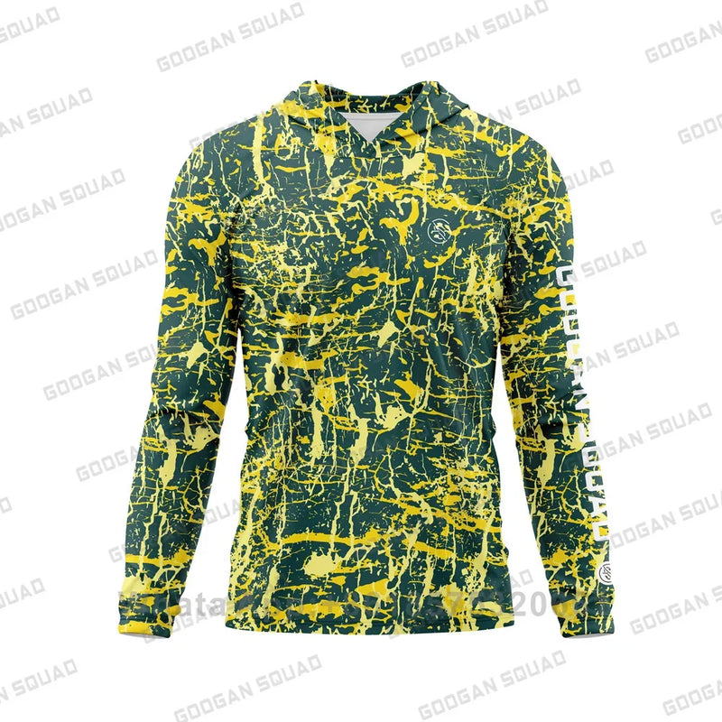 Googan Squad Camisa de Pesca UPF 50+ Manga Longa com Capuz