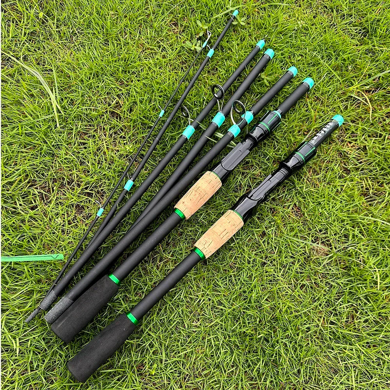 Caña de spinning ultraligera, 1.8/2.1m, punta sólida ML, jigging, 4-5 secciones