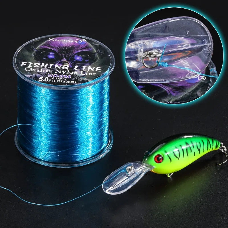 Línea de Pesca Monofilamento Sougayilang 500m Nylon Japonés 7-38LB