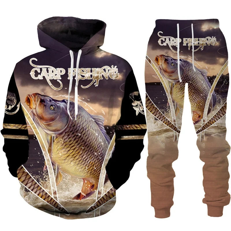 Conjunto Deportivo 3D Pesca y Caza Estilo Camo Hombre/Mujer Outdoor