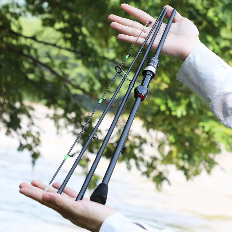 Caña Sougayilang spinning/casting 1.8-2.1m, fibra de carbono, 3/4 secciones, ultraligera