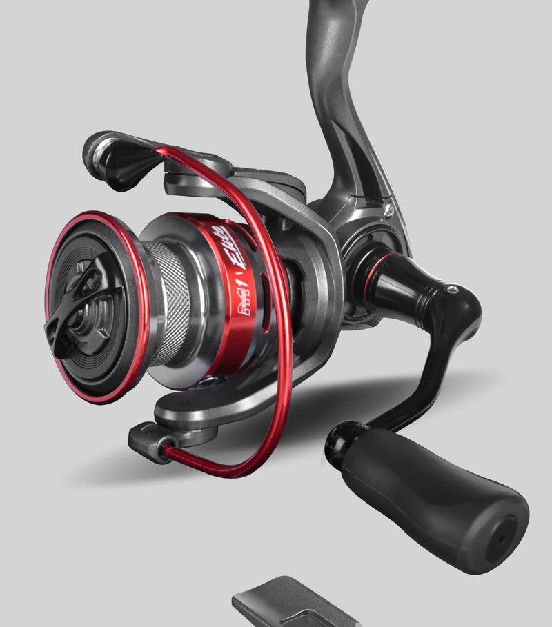 Carrete HANDING ELITE giratorio 5.2:1 con arrastre 6kg y sistema de descenso lento