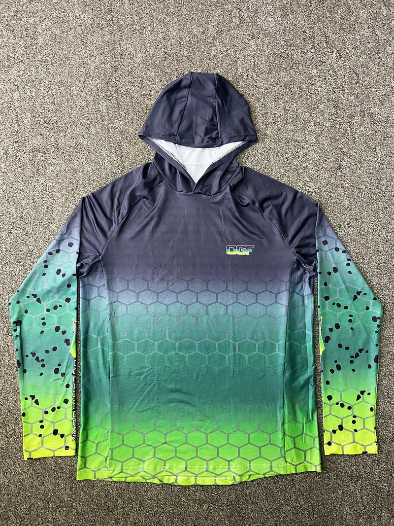 Camisa de Pesca com Capuz UPF 50+ Manga Longa Secado Rápido