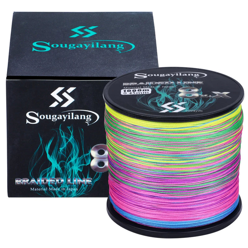 Sougayilang Línea Trenzada 9 Hilos PE 300m/500m/1000m 7-45LB