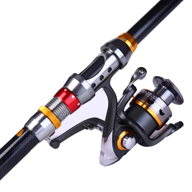 Combo de caña telescópica 1.8–3.6m y carrete 11BB para pesca portátil