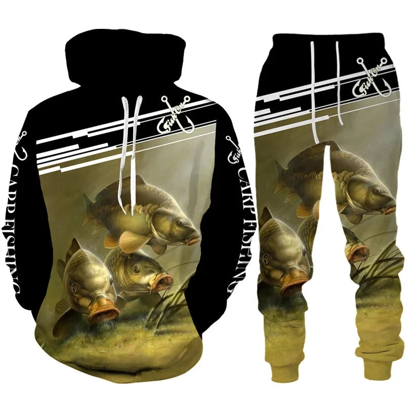 Conjunto Deportivo 3D Pesca y Caza Estilo Camo Hombre/Mujer Outdoor