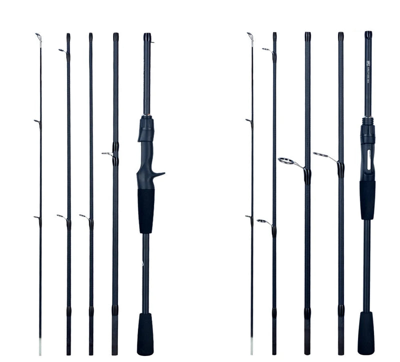 Caña de pescar PHISHGER 1.8-2.4m de viaje, spinning y casting, carbono ultraligero, 4-5 secciones