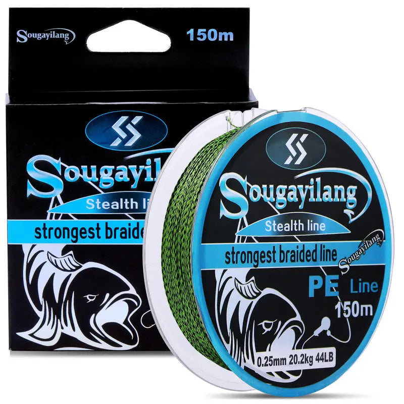 Sougayilang Línea Trenzada PE 4 Hilos 150m-550m 20-78LB Multifilamento