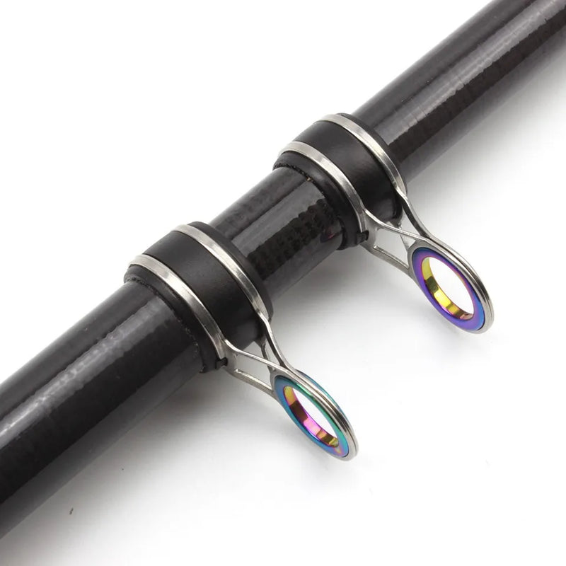Caña de pescar telescópica 1.5-3.0m, ultraligera, portátil, fibra de carbono, ideal para viaje