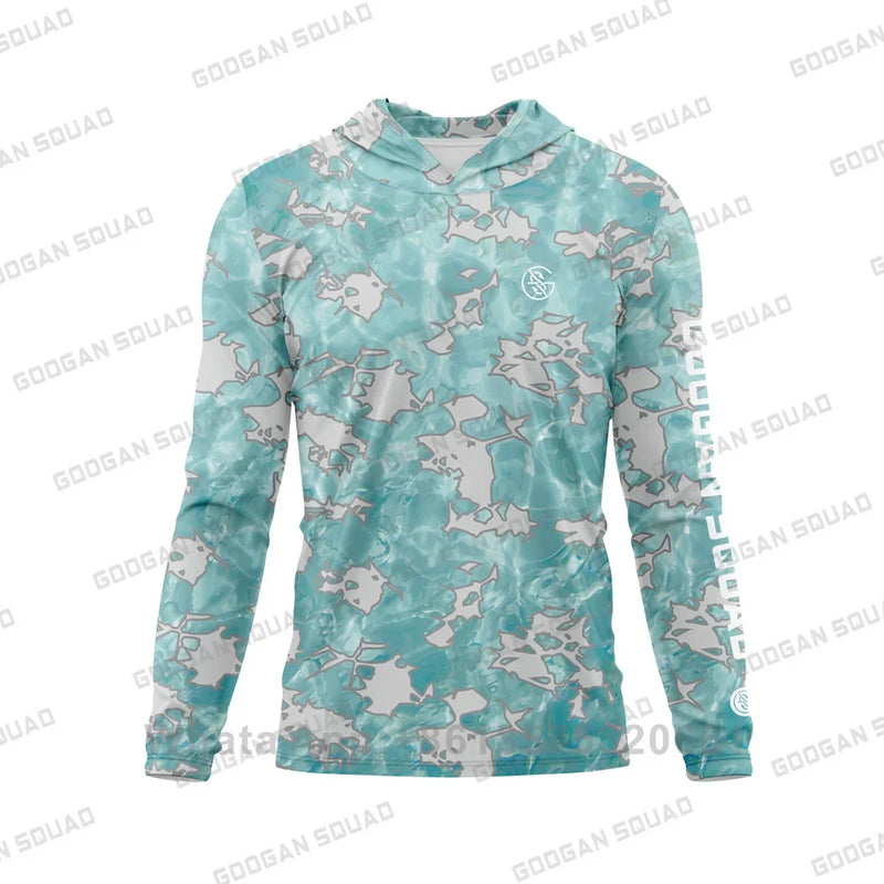Googan Squad Camisa de Pesca UPF 50+ Manga Longa com Capuz