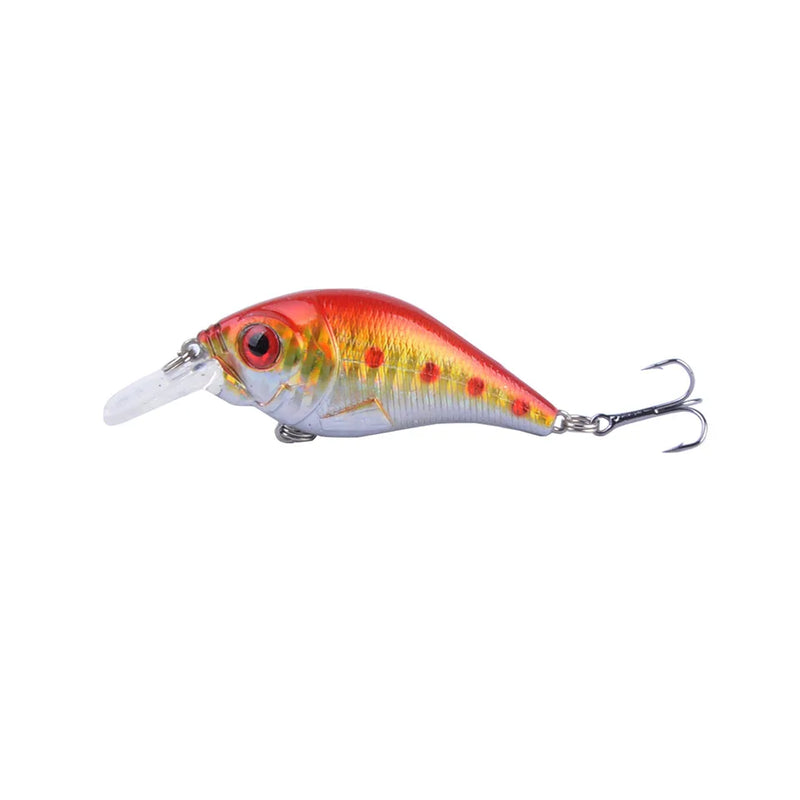 Señuelo duro VIB 7.5cm 10.2g con ojos 3D, hundimiento y ganchos triples de acero