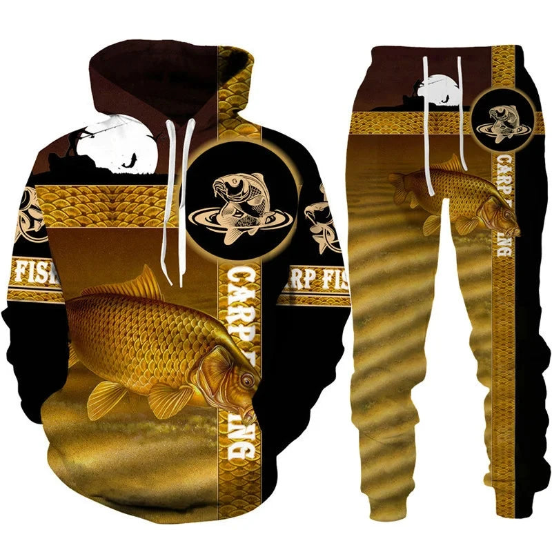 Conjunto Deportivo 3D Pesca y Caza Estilo Camo Hombre/Mujer Outdoor