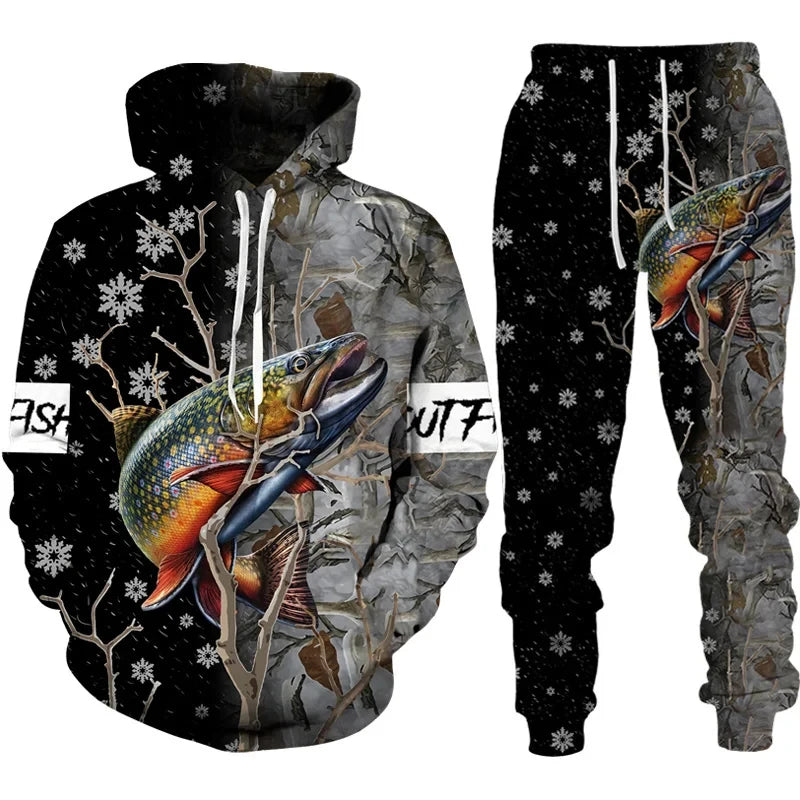 Conjunto Deportivo 3D Pesca y Caza Estilo Camo Hombre/Mujer Outdoor