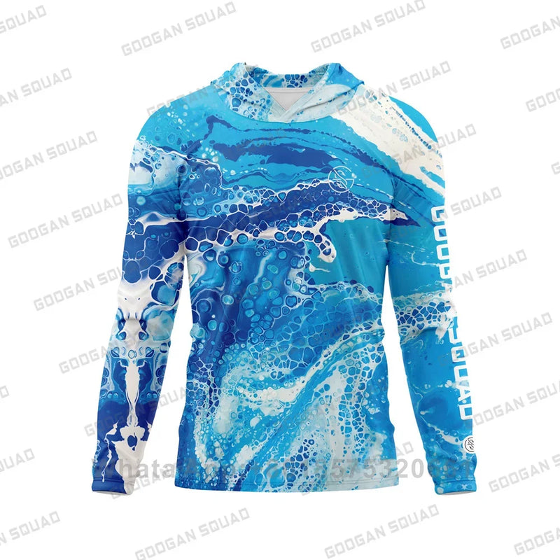 Googan Squad Camisa de Pesca UPF 50+ Manga Longa com Capuz