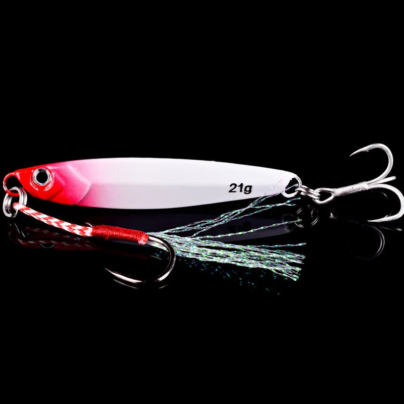 Set de 3, 5 o 8 señuelos metálicos tipo jig de 7g a 60g para pesca en mar