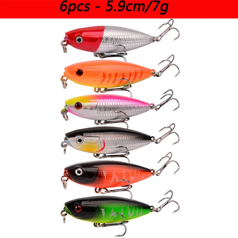 Kit de señuelos duros tipo minnow Misto, crankbait con ojos 3D para carpa y pesca ligera