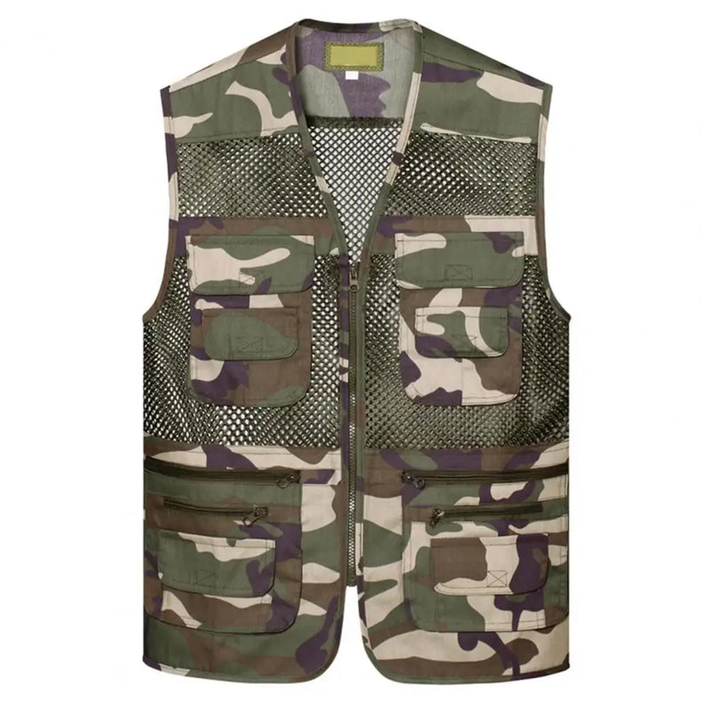 Chaleco Deportivo Multi Bolsillos Hombre Verano Outdoor Malla