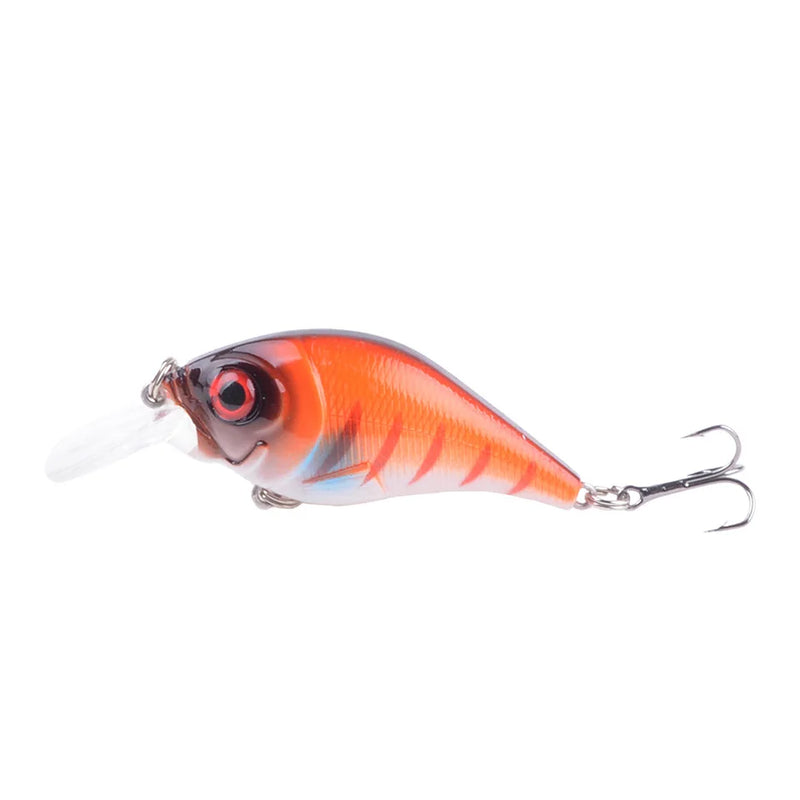Señuelo duro VIB 7.5cm 10.2g con ojos 3D, hundimiento y ganchos triples de acero