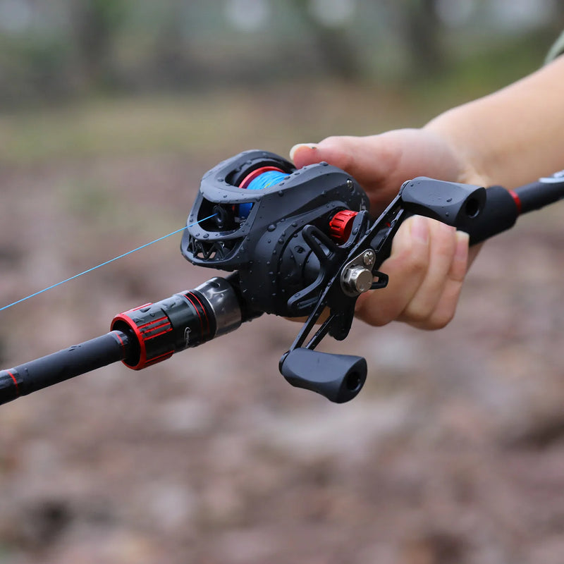 Carrete y caña Sougayilang 1.8-2.4m telescópica con línea y carrete 9000-12000 para pesca en mar
